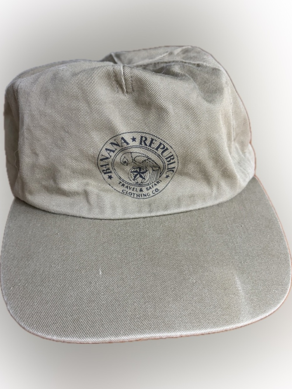 Vintage 80s Banana Republic Khaki Logo Cap